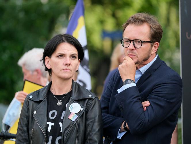 Protest w obronie TVN w Warszawie