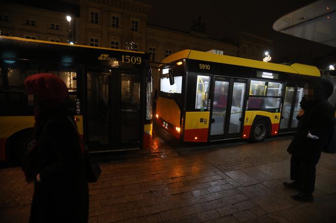 Zderzenie autobusów w Warszawie