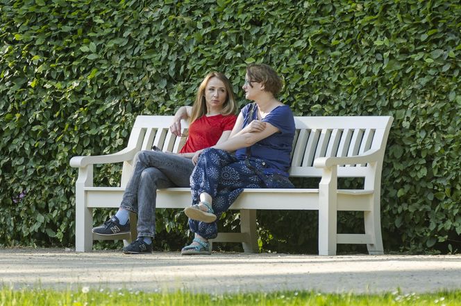 Agnieszka Dziemianowicz-Bąk na lodach z koleżanką