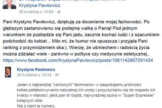 Posłanka Pawłowicz nie che skorzystać z oferty chirurga plastycznego