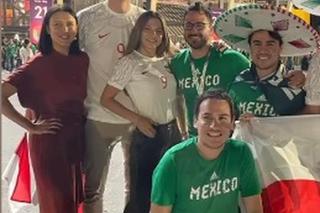 Milena Lewandowska i Anna Lewandowska na Polska - Meksyk