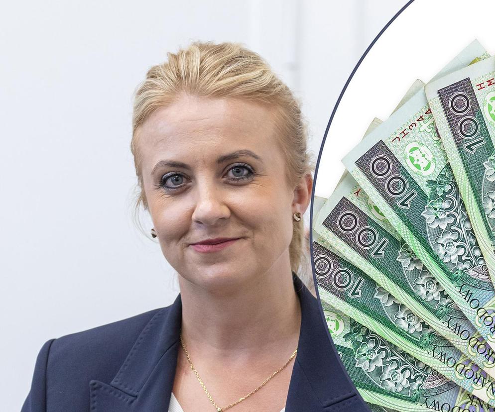 Minister Katarzyna Sojka i pieniądze