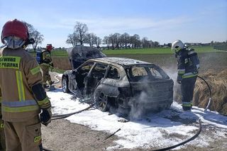 Auto poszło z dymem! Pożar BMW w Lasocicach