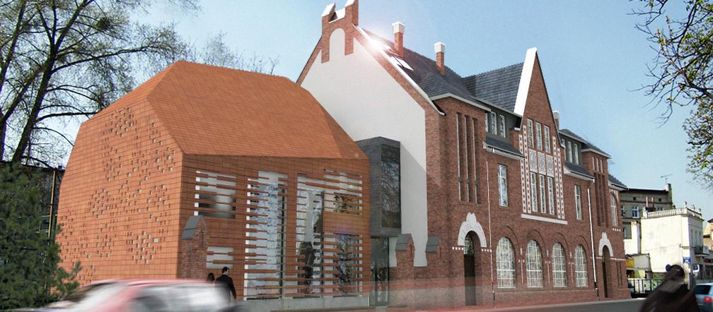 Wizualizacja Kujawsko-Pomorskiego Centrum Kultury w Bydgoszczy po rozbudowie i modernizacji. Autorem projektu jest arch. Anna Pawlicka-Zabojszcz z pracowni Ingraf