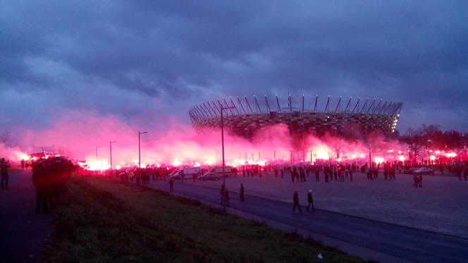 Marsz Niepodległości 2015 - na błoniach Stadionu Narodowego