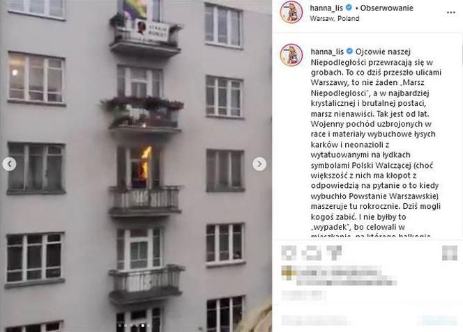 Pożar mieszkania w Warszawie