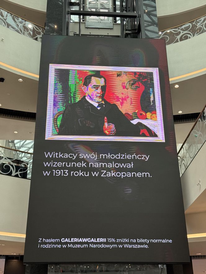 Autoportrety Matejki, Witkiewicza czy Goryńskiej można zobaczyć na dużych ekranach w galeriach handlowych 
