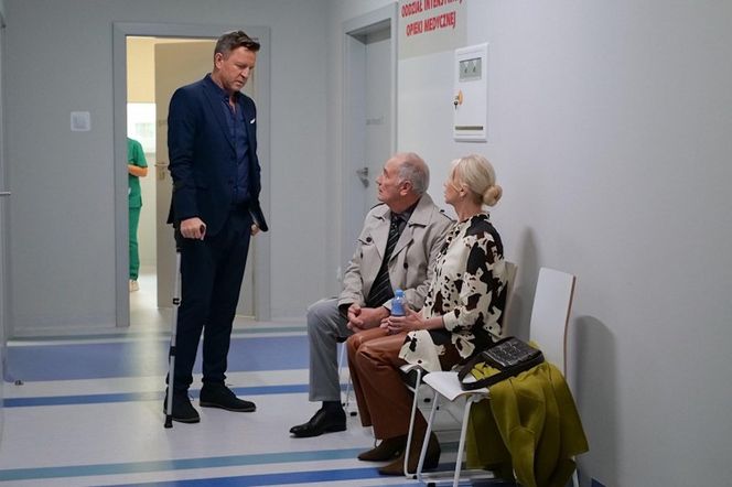 Pierwsza miłość. Ewa (Ewa Gawryluk), Michał (Wojciech Błach), Karol Weksler (Karol Strasburger)