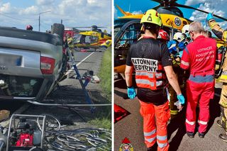 Wypadek w Chełmie Śląskim: Kierowca audi walczy o życie po czołowym zderzeniu z ciężarówką