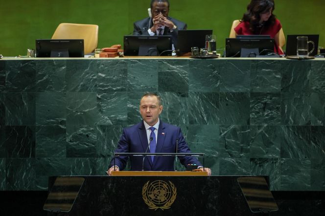 Prezydent RP Karol Nawrocki podczas 80. sesji ONZ w USA