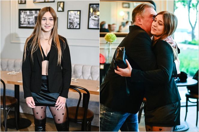 Julia Szeremeta w mini, staniku i kozakach. Tak wystroiła się na kolację z legendą