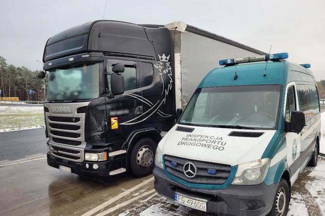 Inspekcja Ruchu Drogowego zatrzymała do kontroli ciężarówkę z Serbii