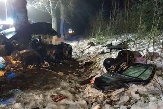 Zachodniopomorskie: Tragedia na drodze. Volkswagen roztrzaskał się na drzewie [ZDJĘCIA]