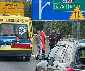 Koszmarny wypadek motocyklisty na autostradzie A4