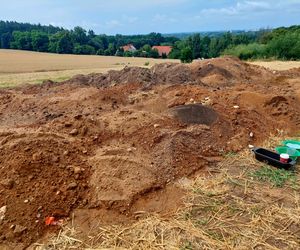 W Pniu pod Bydgsozczą znaleziono nietypowy grób niemowlęcia z XVII w. Ktoś włoźył tam ozdobę w kształcie kwiatka