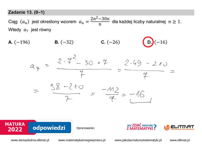  Matura 2022 matematyka. Odpowiedzi, pytania, arkusz CKE, zadania, rozwiązania [poziom podstawowy matematyka matura 5.05.2022]