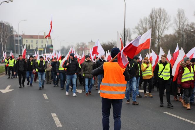 Protest rolników 20 marca w Lublinie. Przeszli ulicami miasta pod LUW