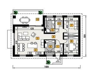 Projekt domu A101 W cieniu drzew (etapowy) - wizualizacje, plany