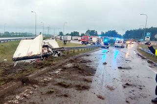 Wypadek na autostradzie A1 w Dobieszowicach na Śląsku