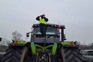 Rolnicy w Wejherowie. Protest na drodze krajowej nr 6