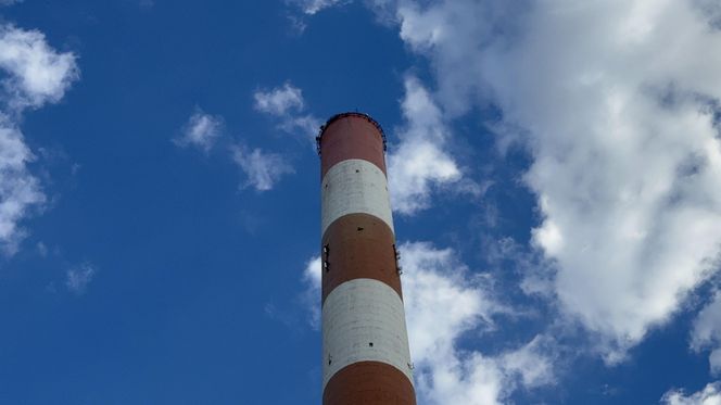 Komin ciepłowni w Kawęczynie