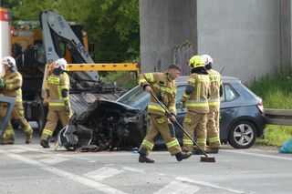 Koszmarny wypadek na drodze krajowej