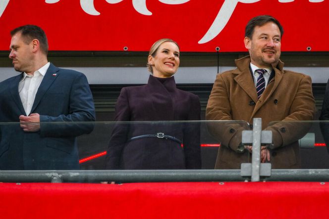 Marta Nawrocka na meczu Polska - Holandia