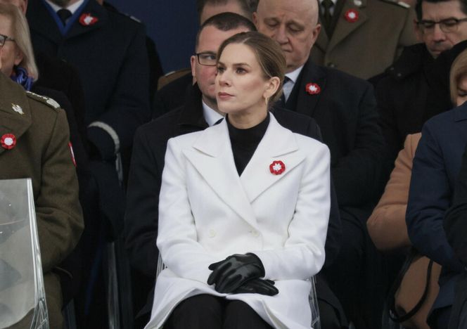 Marta Nawrocka w czasie obchodów Narodowego Święta Niepodległości 