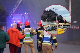 Gigantyczny pożar magazynu w Katowicach. Nad miastem unoszą się gęste kłęby dymu