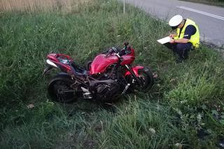 Wypadek motocyklisty