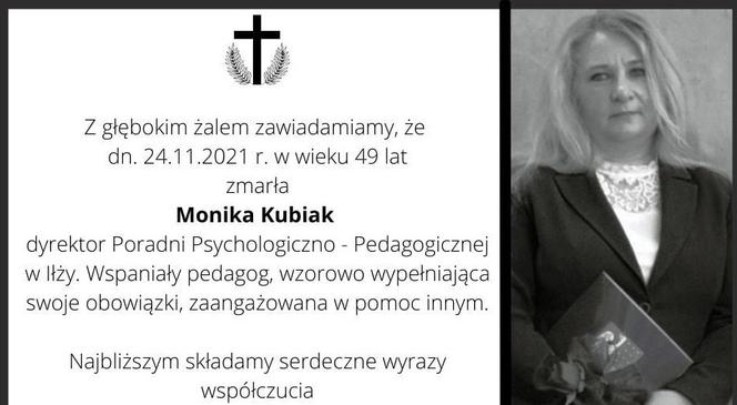 Nie żyje dyrektor poradni w Iłży Monika Kubiak. Miała 49 lat