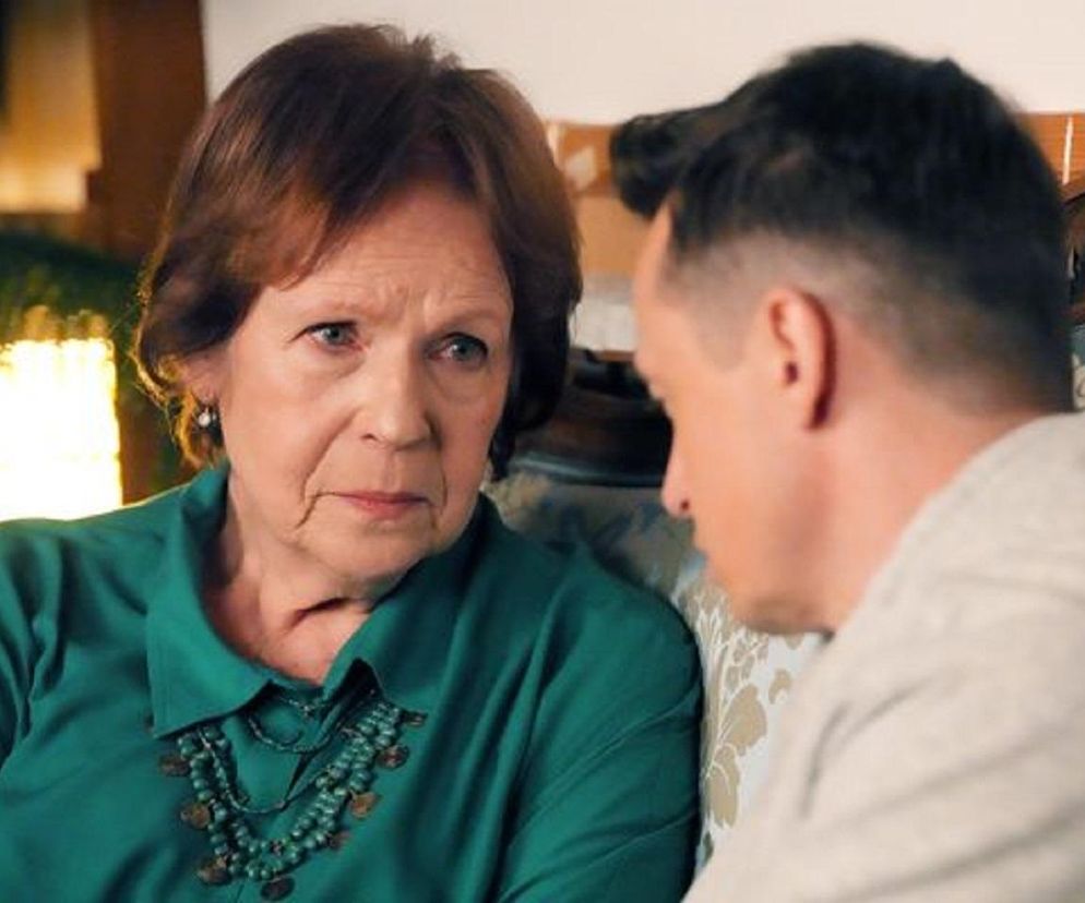 Barwy szczęścia, odcinek 3205. Matka Błażeja (Elżbieta Kijowska), Błażej (Piotr Ligienza)