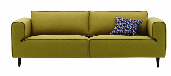 Oliwkowa sofa w stylu skandynawskim
