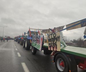 Protest rolników w Elblągu na S7