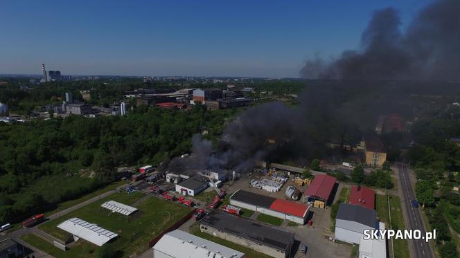 Pożar hali w Chorzowie