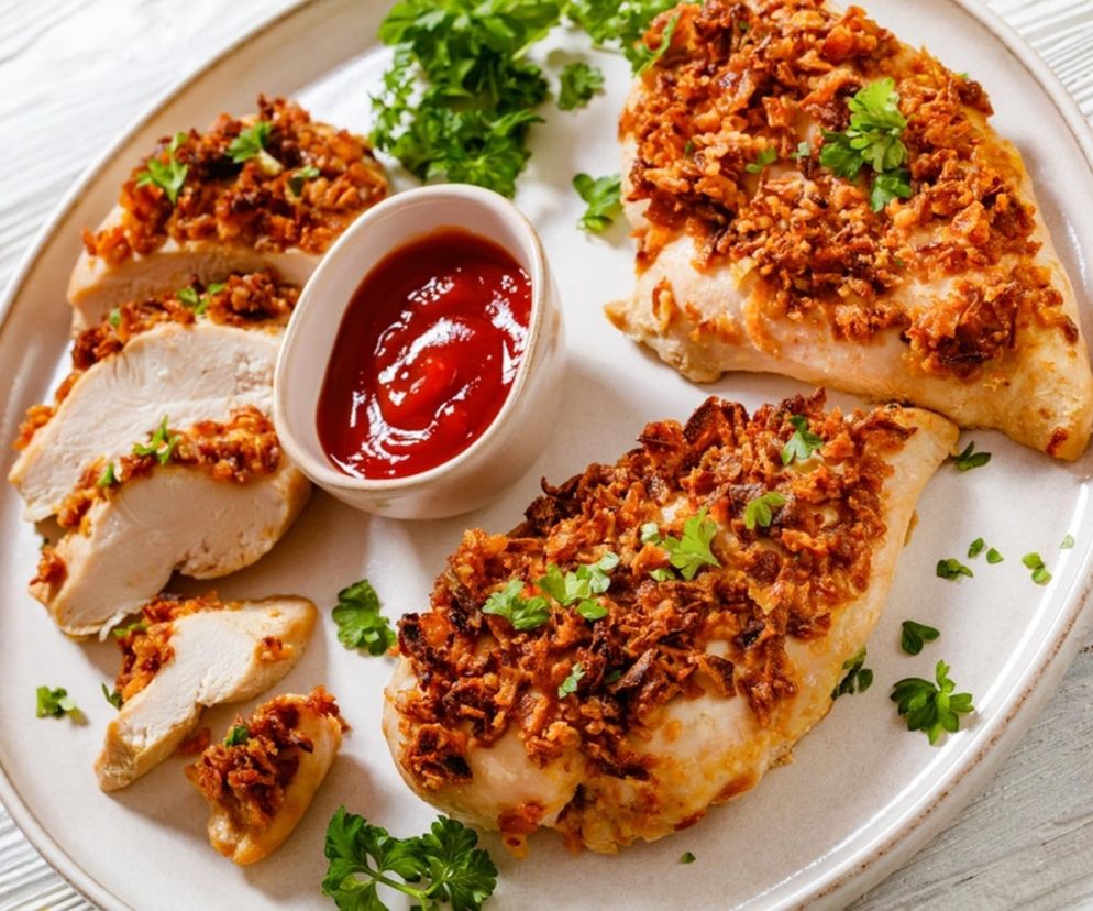 Zamiast bułki tartej, kurczaka panieruje w tym. Wychodzi aromatyczny i chrupiący