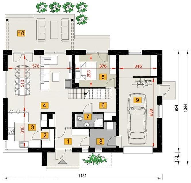 Projekt domu "Dla rodziny 1G1" od Muratora - galeria wizualizacji i rysunków