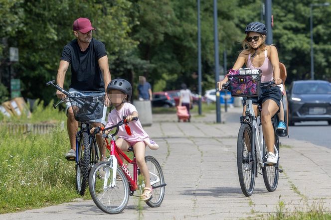 Agnieszka Kaczorowska i Marcin Rogacewicz wybrali się na rowery 