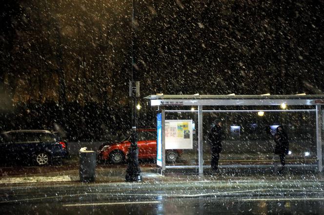 Opady śniegu w Warszawie