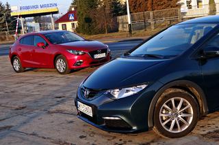TEST - Honda Civic IX kontra nowa Mazda 3 - porównanie atrakcyjnych, japońskich hatchbacków - ZDJĘCIA