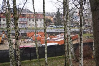 Prace przy Wojewódzkiej Stacji Pogotowia Ratunkowego w Żorach