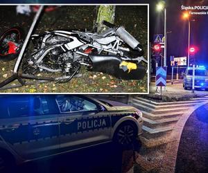 Makabra! 21-letni motocyklista roztrzaskał się o słup