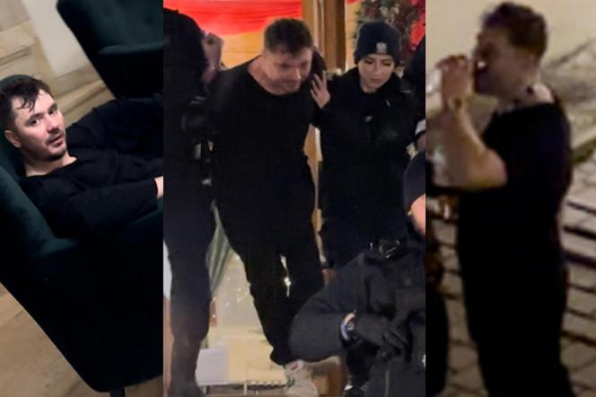 Daniel Martyniuk skuty w kajdanki i wyprowadzony z hotelu