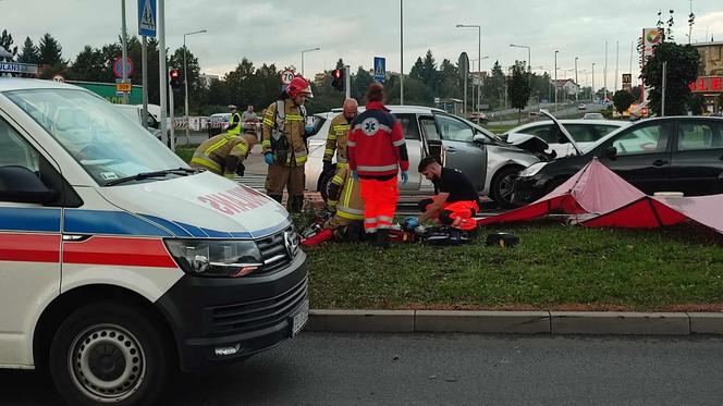 Wypadek w na ulicy Estkowskiego w Lesznie