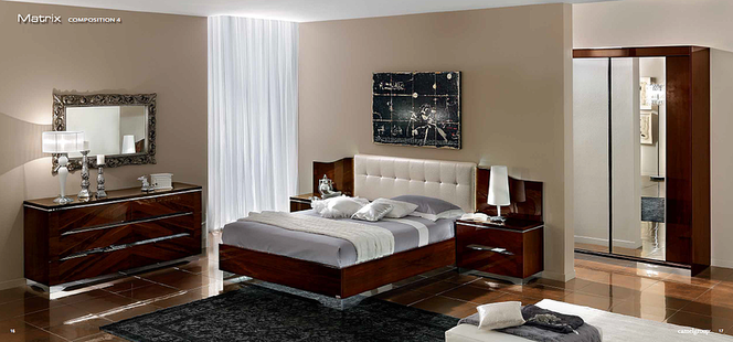 Elegancka sypialnia w stylu glamour z elementami retro