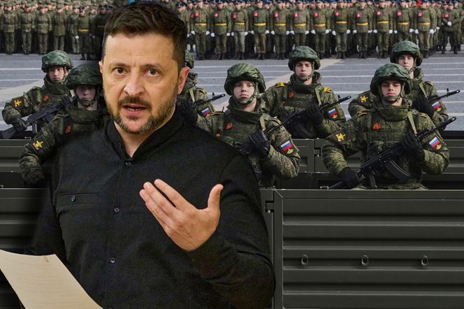 Zełenski i rosyjska armia przy granicy z Ukrainą 