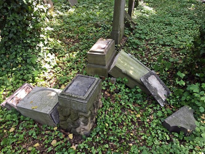 Zdewastowano nagrobki na cmentarzu żydowskim. Policja ujęła podejrzewanych mężczyzn 