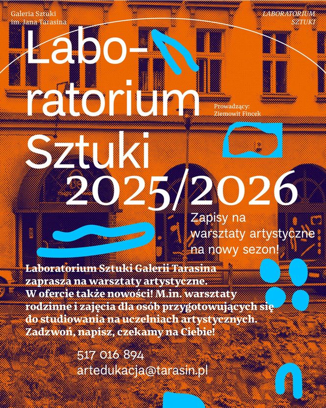 Laboratorium Sztuki Galerii Tarasina zaprasza na warsztaty artystyczne