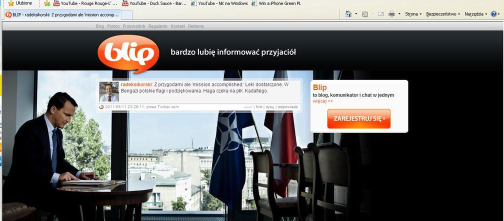 Radosław Sikorski na Blipie