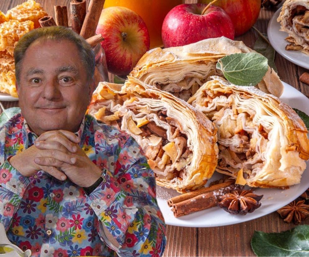 Strudel z jabłkami Roberta Makłowicza to deser, który zawsze się udaje. Jabłka, cynamon i cienkie ciasto